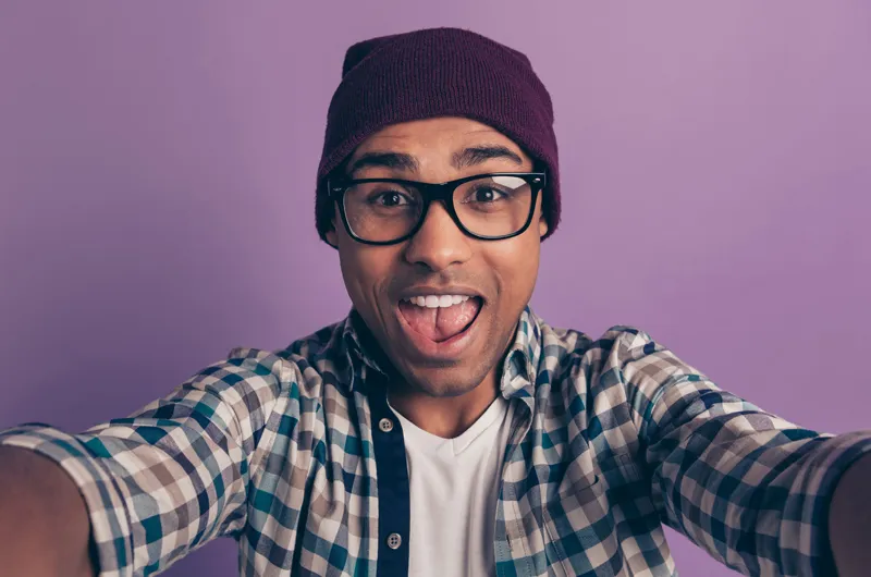 a man wearing a beanie