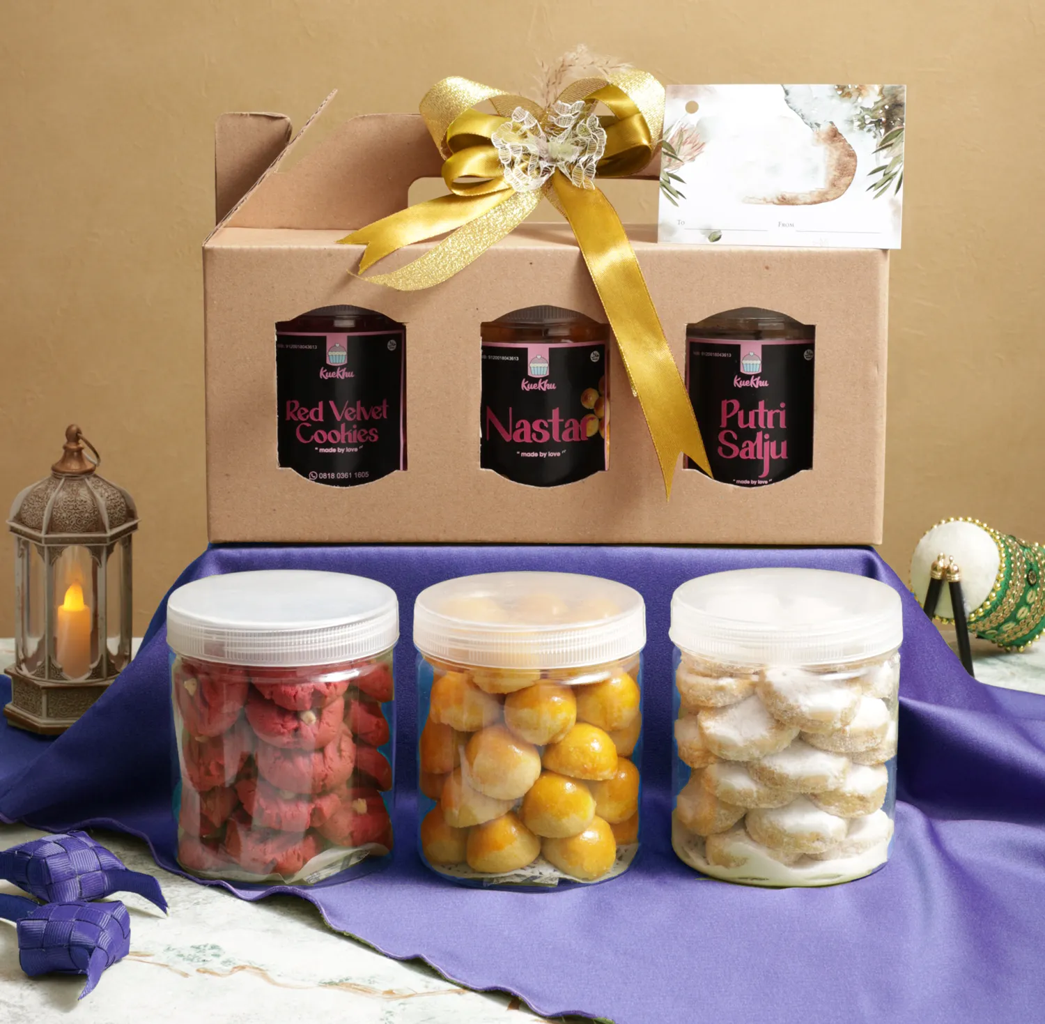 Branded gift hamper of sweet edibles